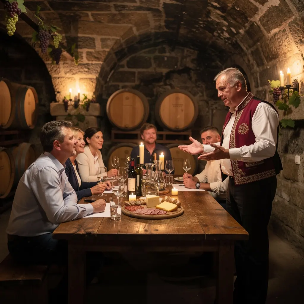 A vibrant market scene showcasing local crafts and fresh produce in a Slovak town.